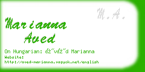 marianna aved business card